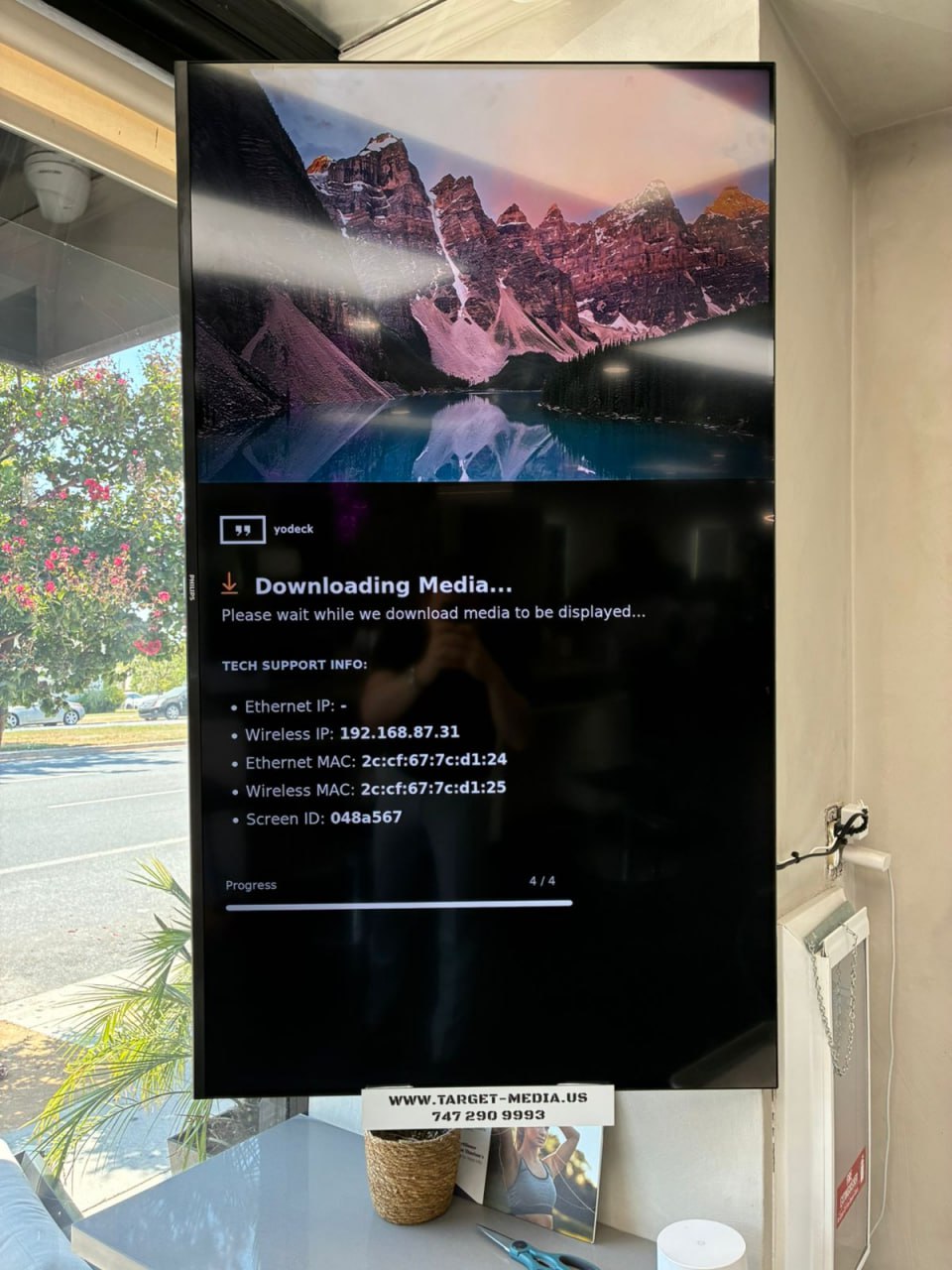 Modern digital screen in interior